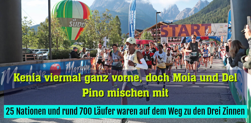 25 Nationen und rund 700 Läufer waren auf dem Weg zu den Drei Zinnen