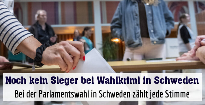 Bei der Parlamentswahl in Schweden zählt jede Stimme