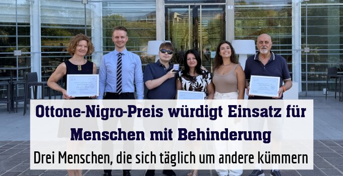 Drei Menschen, die sich täglich um andere kümmern