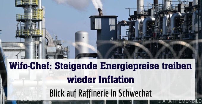 Blick auf Raffinerie in Schwechat
