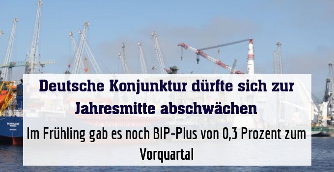 Im Frühling gab es noch BIP-Plus von 0,3 Prozent zum Vorquartal