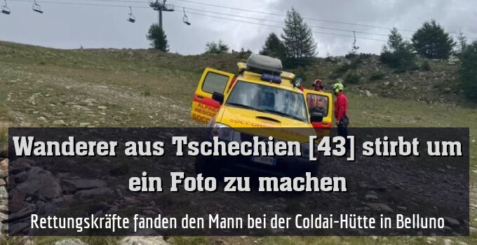 Rettungskräfte fanden den Mann bei der Coldai-Hütte in Belluno
