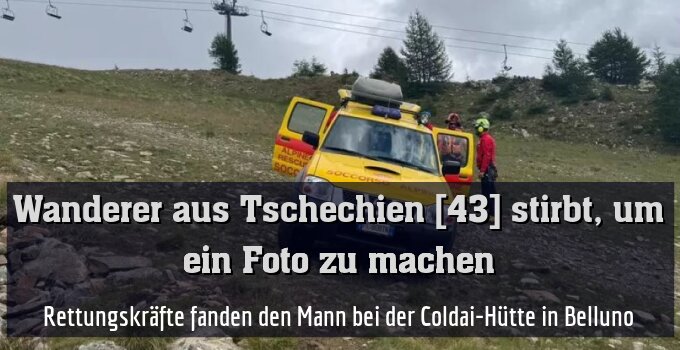 Rettungskräfte fanden den Mann bei der Coldai-Hütte in Belluno