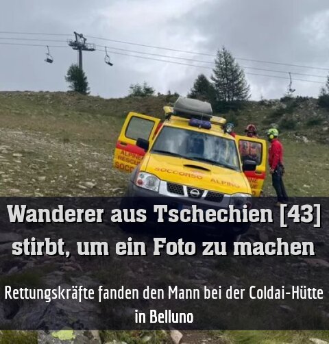 Rettungskräfte fanden den Mann bei der Coldai-Hütte in Belluno