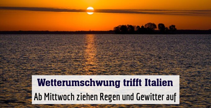 Ab Mittwoch ziehen Regen und Gewitter auf