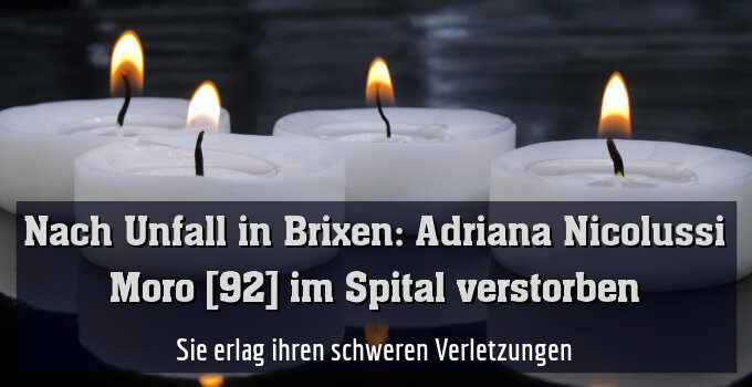 Sie erlag ihren schweren Verletzungen