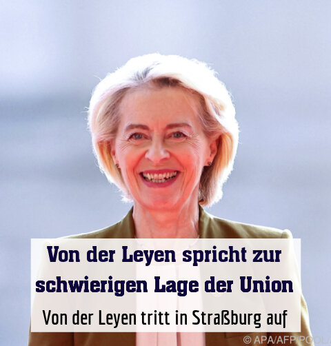 Von der Leyen tritt in Straßburg auf