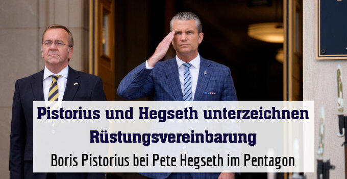 Boris Pistorius bei Pete Hegseth im Pentagon