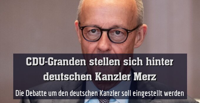 Die Debatte um den deutschen Kanzler soll eingestellt werden