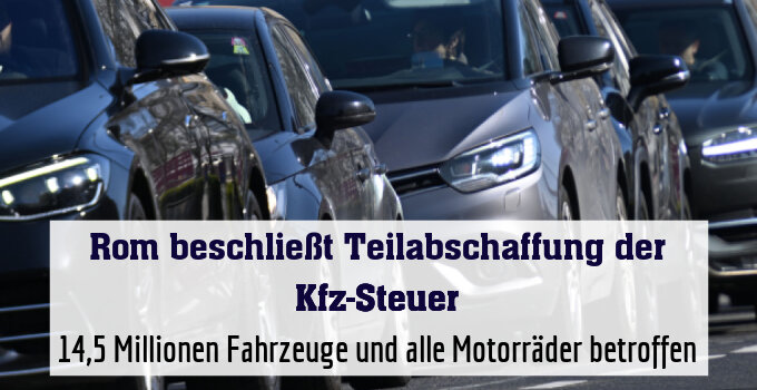 14,5 Millionen Fahrzeuge und alle Motorräder betroffen