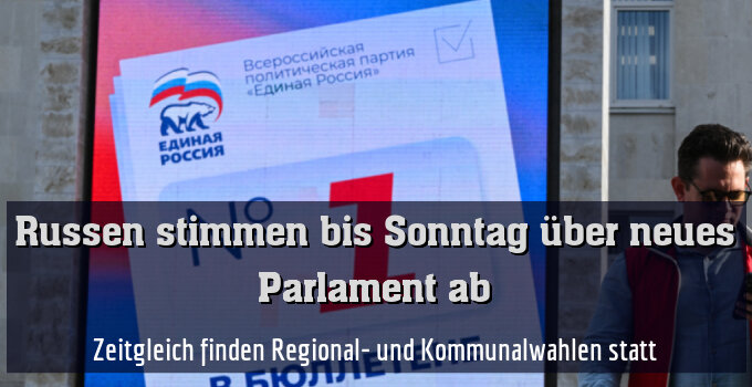 Zeitgleich finden Regional- und Kommunalwahlen statt
