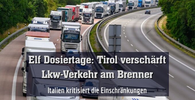 Italien kritisiert die Einschränkungen