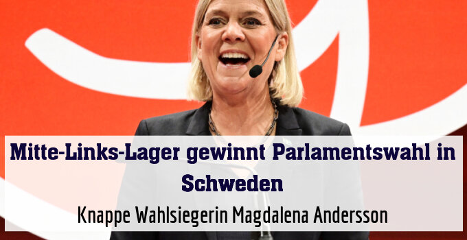 Knappe Wahlsiegerin Magdalena Andersson