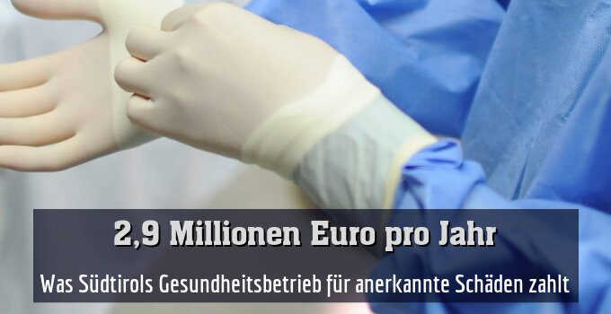 Was Südtirols Gesundheitsbetrieb für anerkannte Schäden zahlt