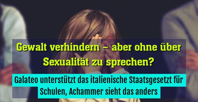 Galateo unterstützt das italienische Staatsgesetzt für Schulen, Achammer sieht das anders