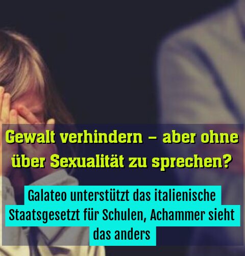 Galateo unterstützt das italienische Staatsgesetzt für Schulen, Achammer sieht das anders