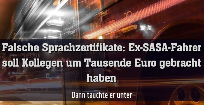 Dann tauchte er unter