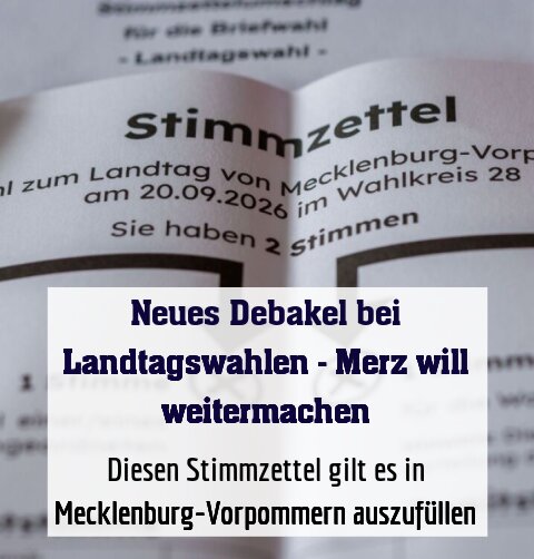 Diesen Stimmzettel gilt es in Mecklenburg-Vorpommern auszufüllen