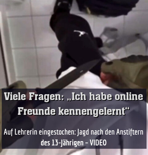 Auf Lehrerin eingestochen: Jagd nach den Anstiftern des 13-Jährigen – VIDEO