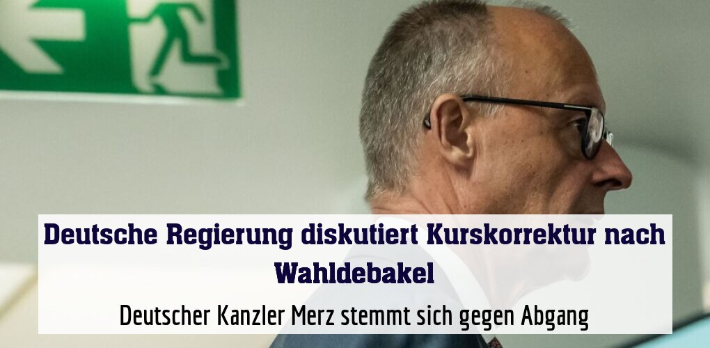 Deutscher Kanzler Merz stemmt sich gegen Abgang