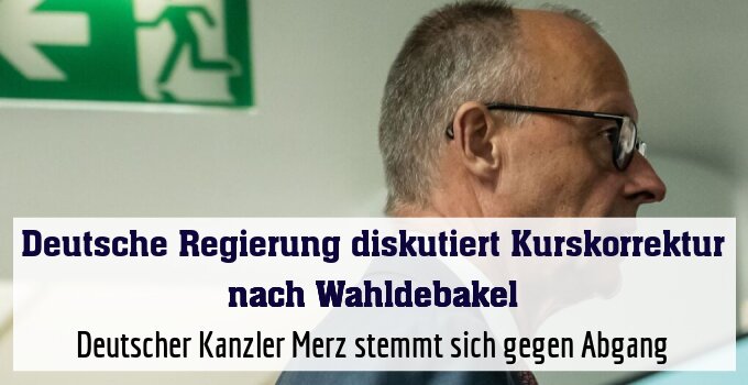 Deutscher Kanzler Merz stemmt sich gegen Abgang