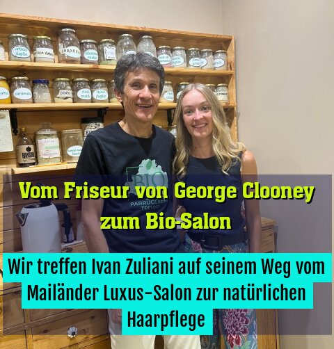 Wir treffen Ivan Zuliani auf seinem Weg vom Mailänder Luxus-Salon zur natürlichen Haarpflege