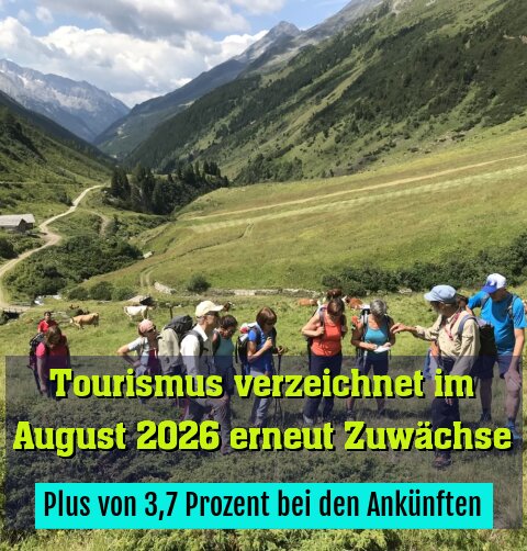 Plus von 3,7 Prozent bei den Ankünften