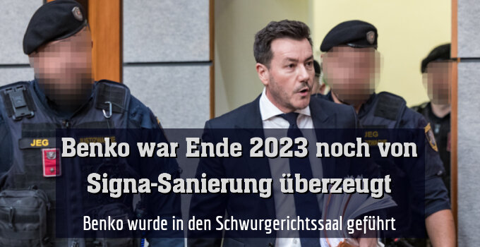 Benko wurde in den Schwurgerichtssaal geführt