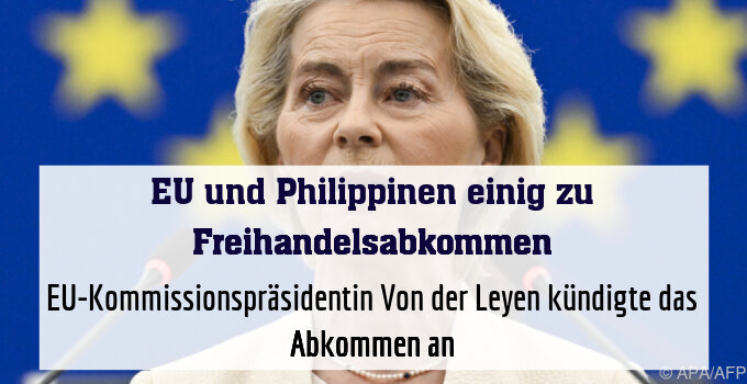 EU-Kommissionspräsidentin Von der Leyen kündigte das Abkommen an