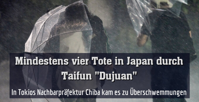 In Tokios Nachbarpräfektur Chiba kam es zu Überschwemmungen