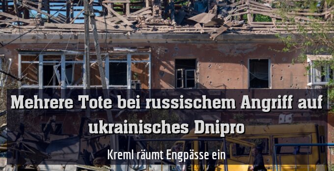 Kreml räumt Engpässe ein