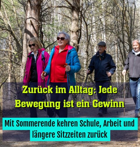 Mit Sommerende kehren Schule, Arbeit und längere Sitzzeiten zurück