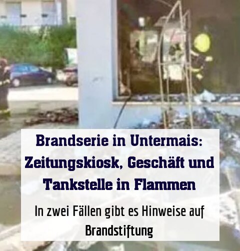 In zwei Fällen gibt es Hinweise auf Brandstiftung