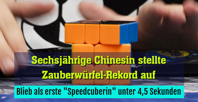 Blieb als erste "Speedcuberin" unter 4,5 Sekunden