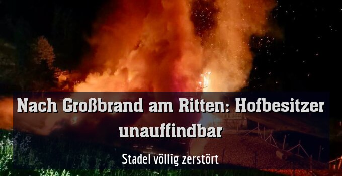 Stadel völlig zerstört