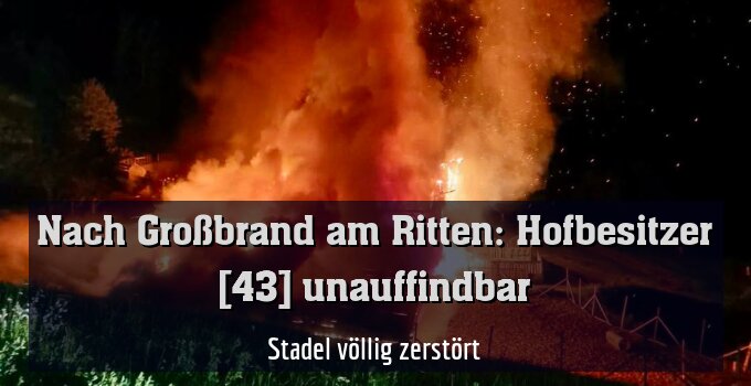 Stadel völlig zerstört