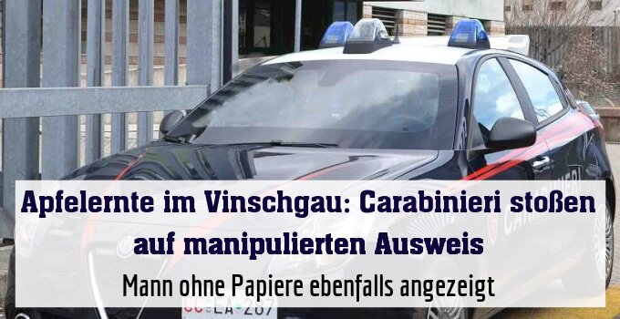 Mann ohne Papiere ebenfalls angezeigt