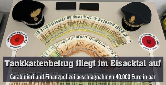 Carabinieri und Finanzpolizei beschlagnahmen 40.000 Euro in bar
