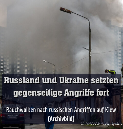 Rauchwolken nach russischen Angriffen auf Kiew (Archivbild)