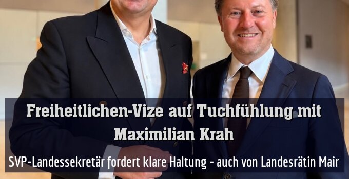 SVP-Landessekretär fordert klare Haltung - auch von Landesrätin Ulli Mair