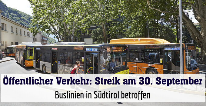 Buslinien in Südtirol betroffen