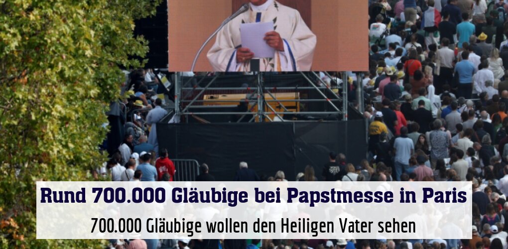 Papst feierte Messe auf Place de la Concorde