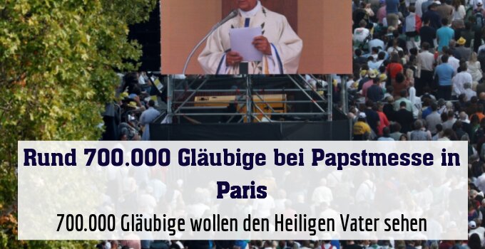 Papst feierte Messe auf Place de la Concorde