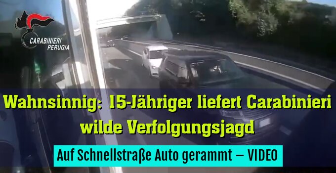 Auf Schnellstraße Auto gerammt – VIDEO