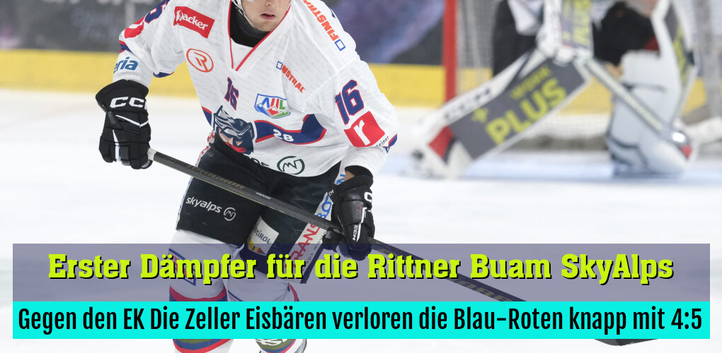 Gegen den EK Die Zeller Eisbären verloren die Blau-Roten knapp mit 4:5