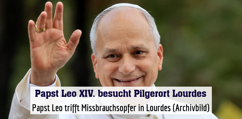 Papst Leo trifft Missbrauchsopfer in Lourdes (Archivbild)
