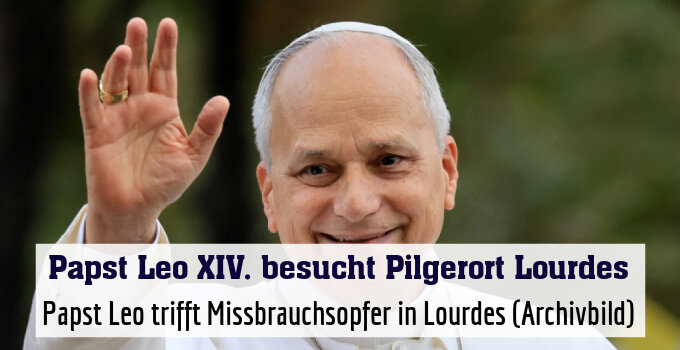 Papst Leo trifft Missbrauchsopfer in Lourdes (Archivbild)
