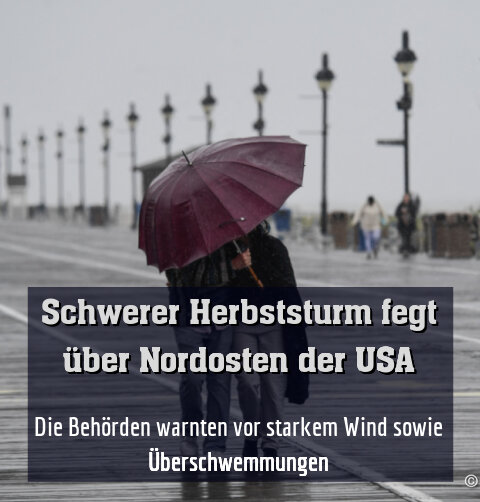 Die Behörden warnten vor starkem Wind sowie Überschwemmungen