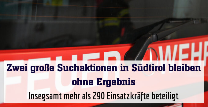 Insegsamt mehr als 290 Einsatzkräfte beteiligt