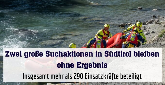 Insgesamt mehr als 290 Einsatzkräfte beteiligt